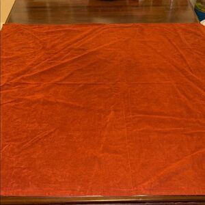 Elegant Rust Velour Tablecloth